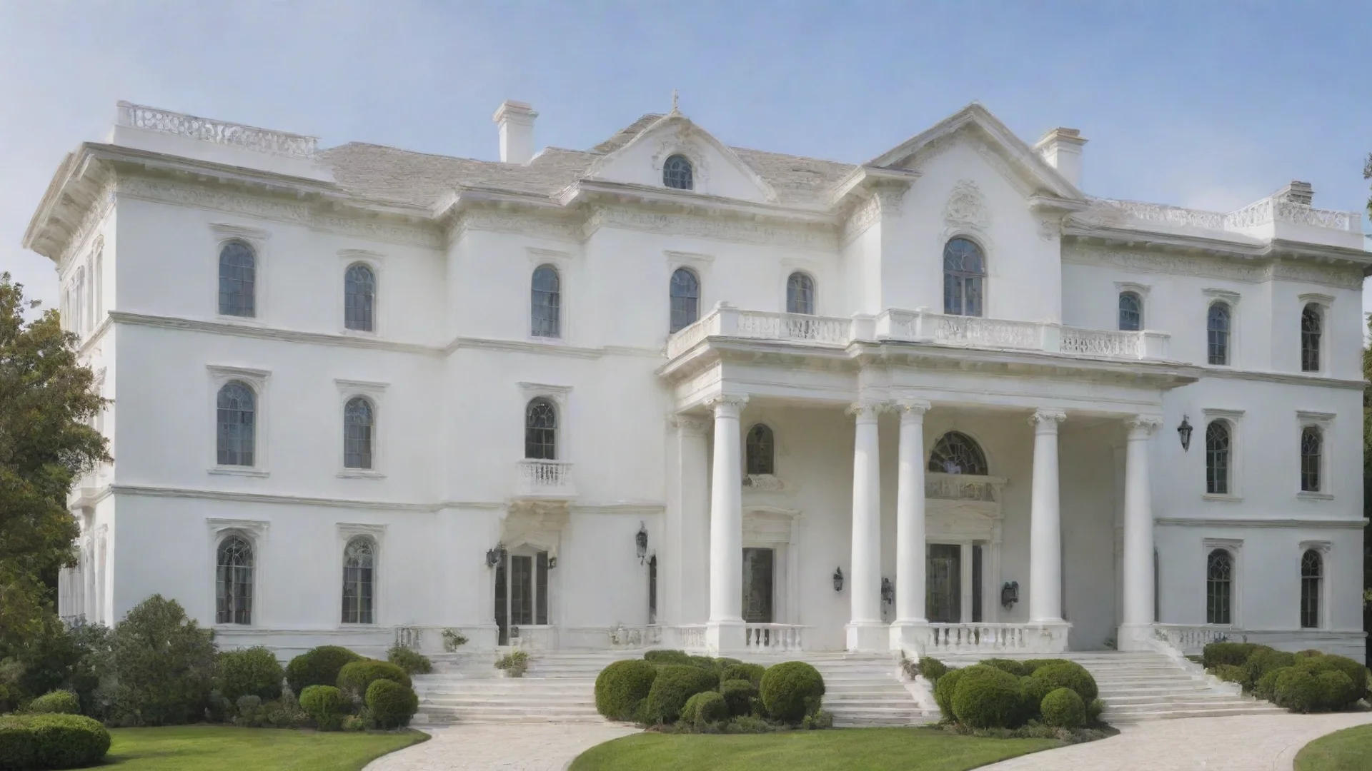 white mansion wide