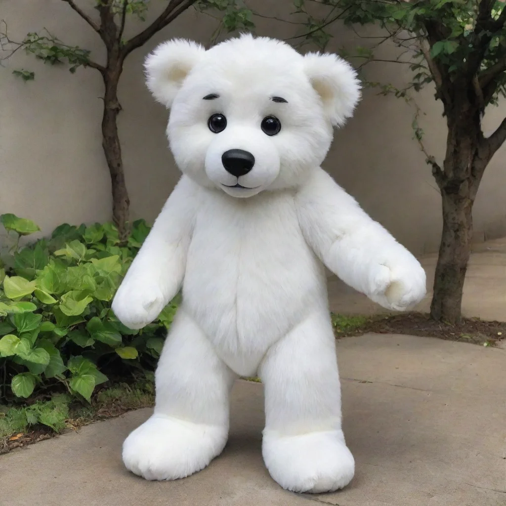 white teddy bear fursuit