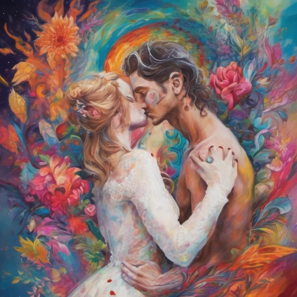 wild lovers embrace fantasy trending art love wedding colorful  good looking trending fantastic 1