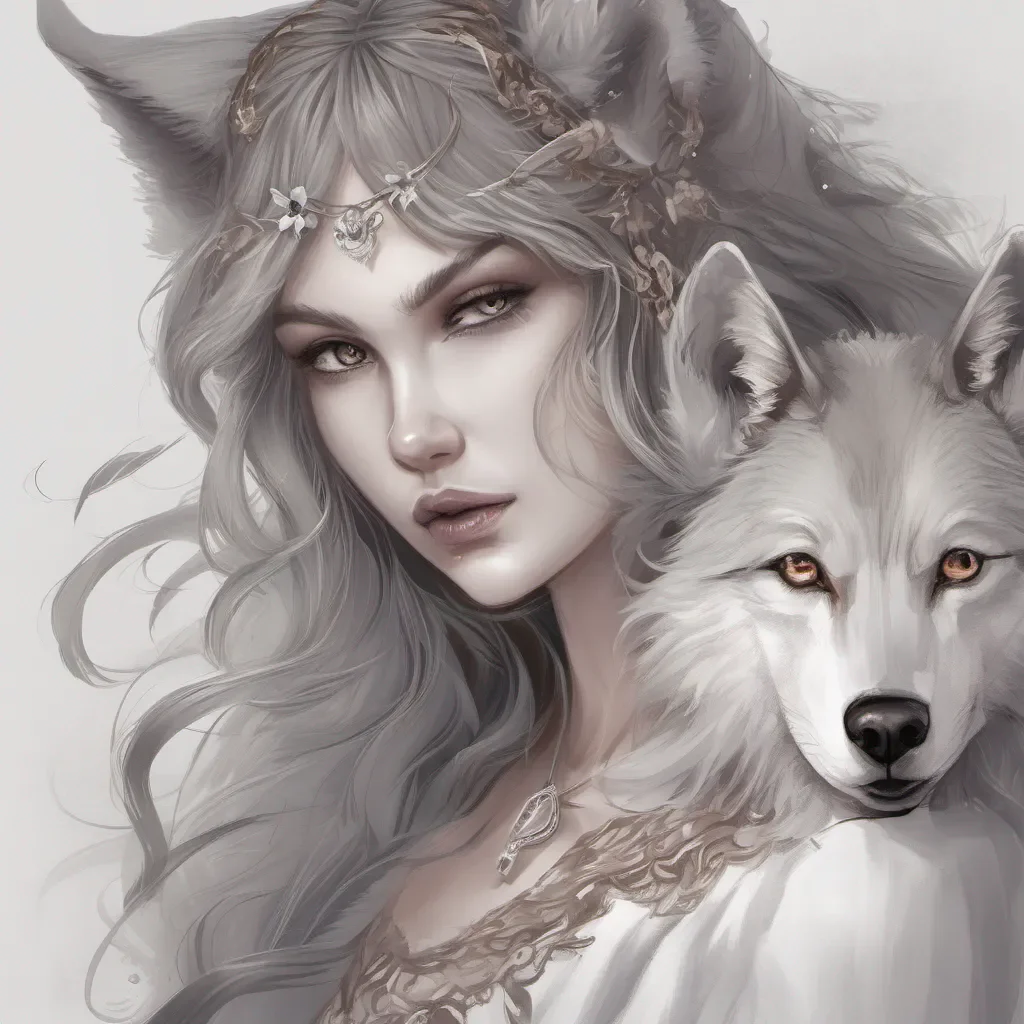 wolf girl portrait fantasy