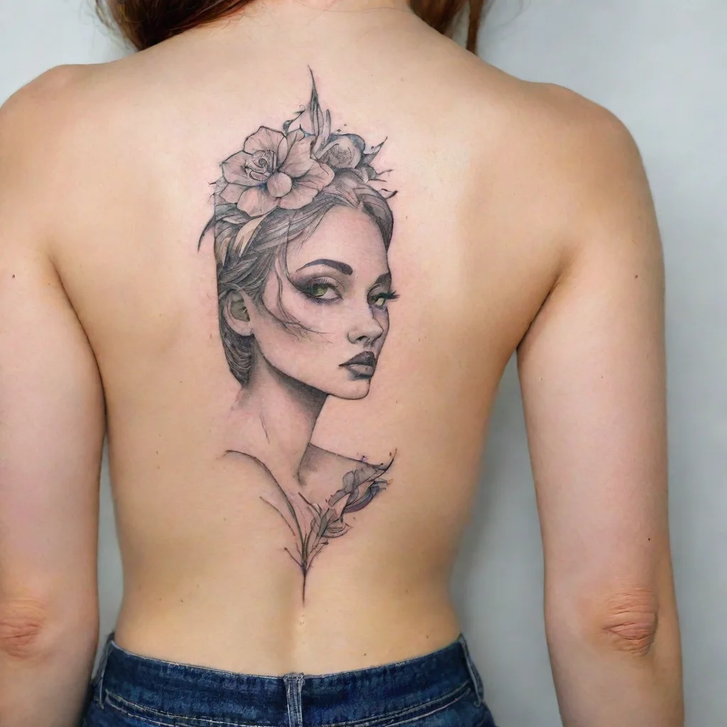 aiwoman fine line tattoo