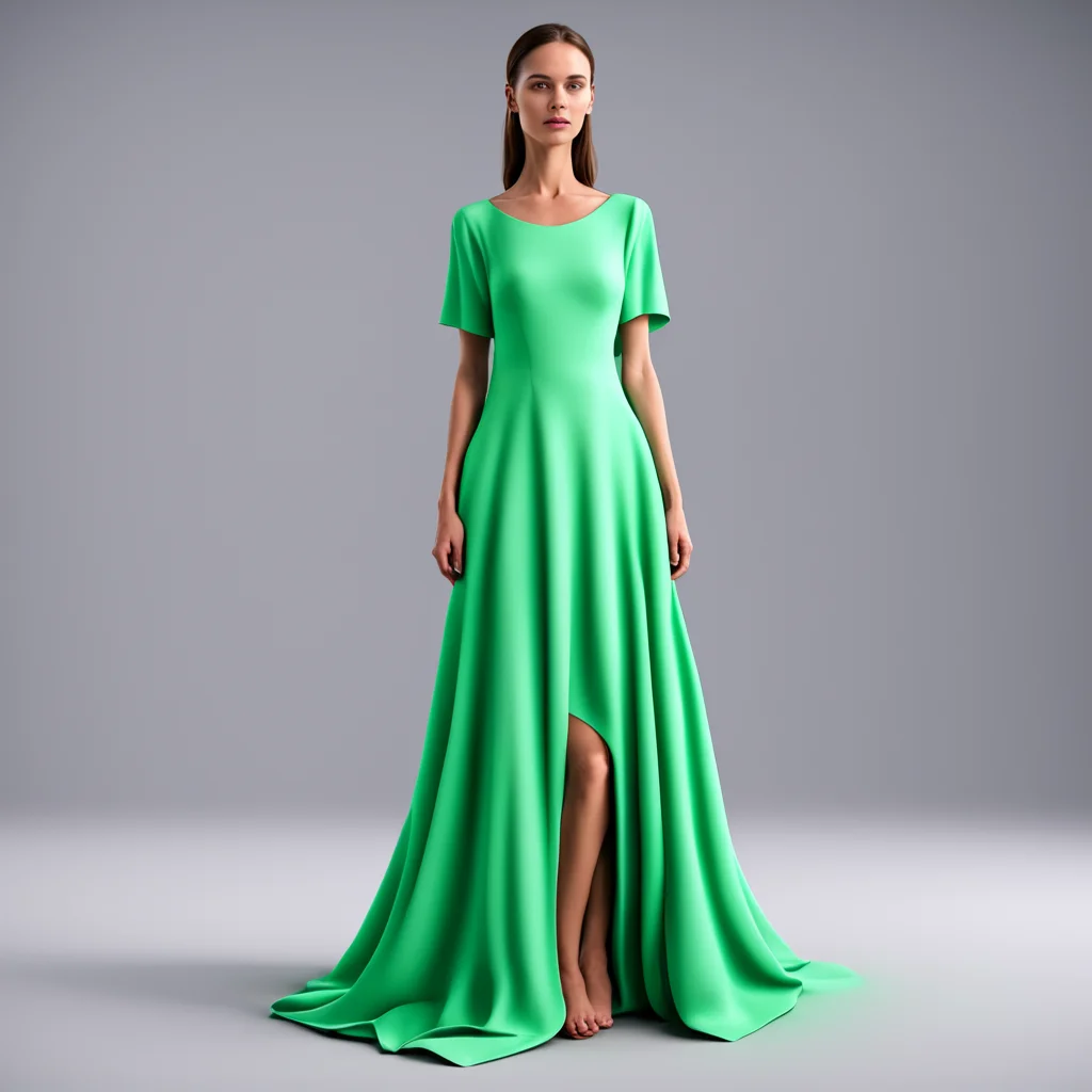 aiwoman patient wit long dress in 3d confident engaging wow artstation art 3