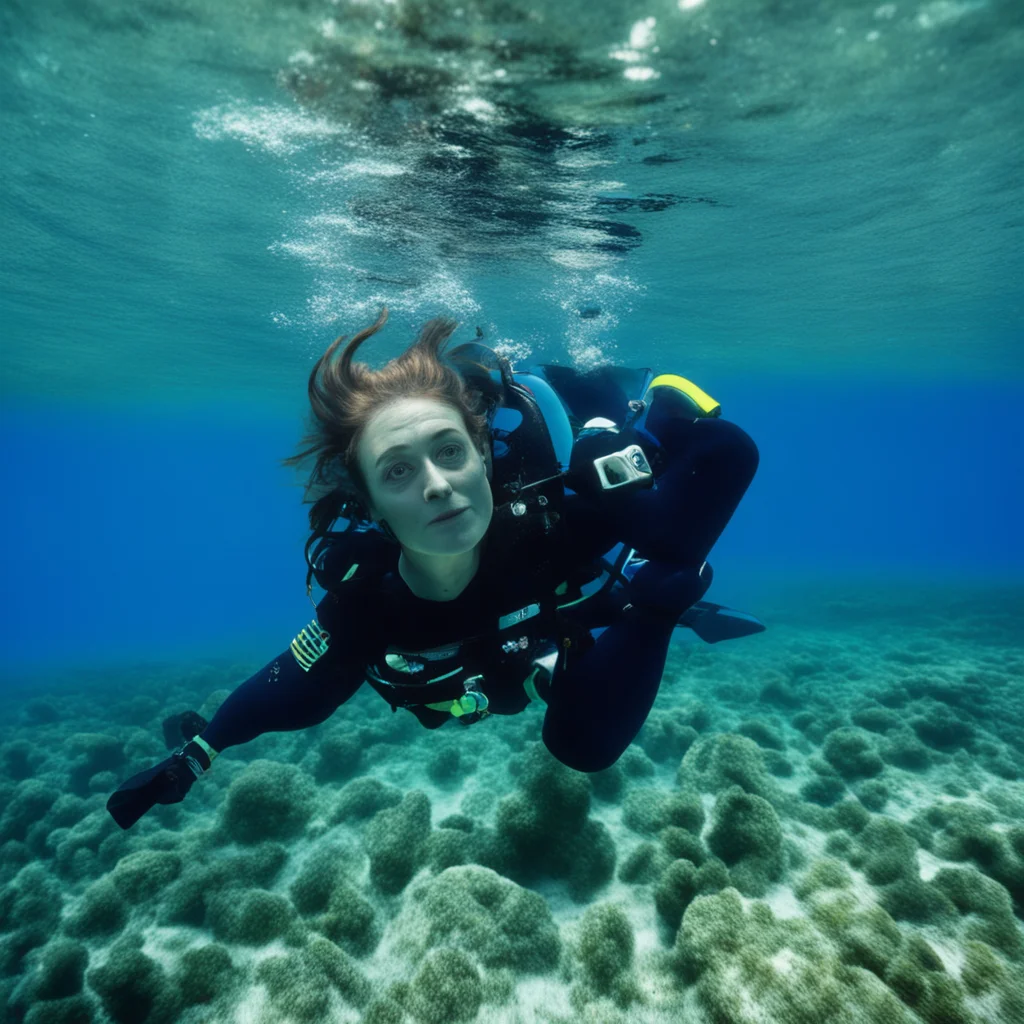 woman scuba diving amazing awesome portrait 2