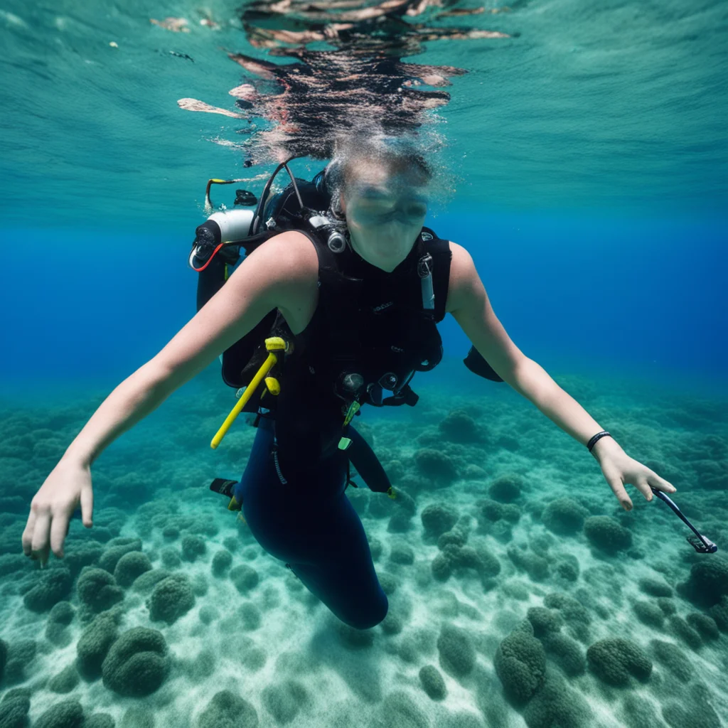 woman scuba diving confident engaging wow artstation art 3