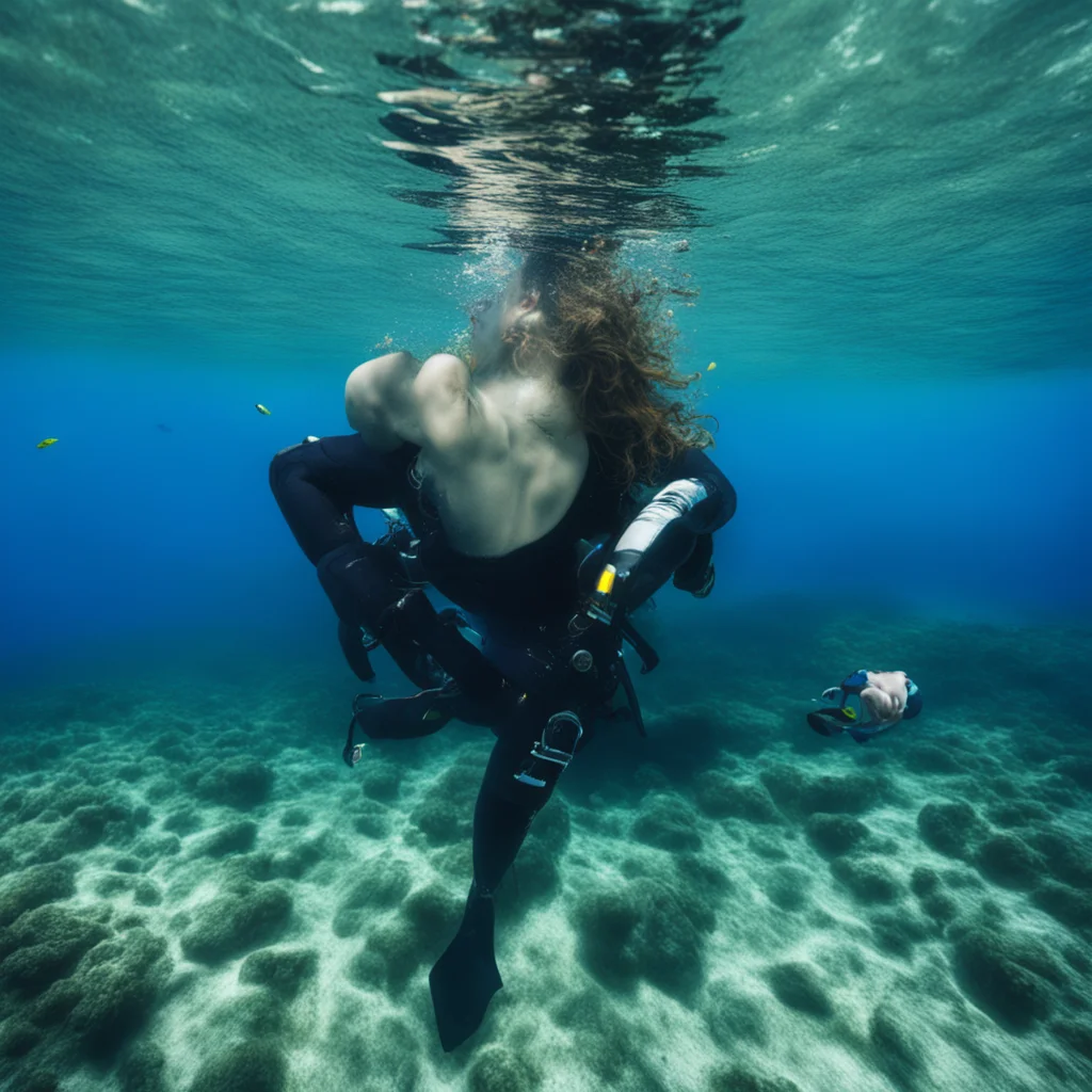 woman scuba diving
