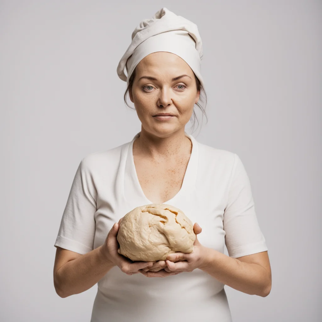 woman turned into dough confident engaging wow artstation art 3
