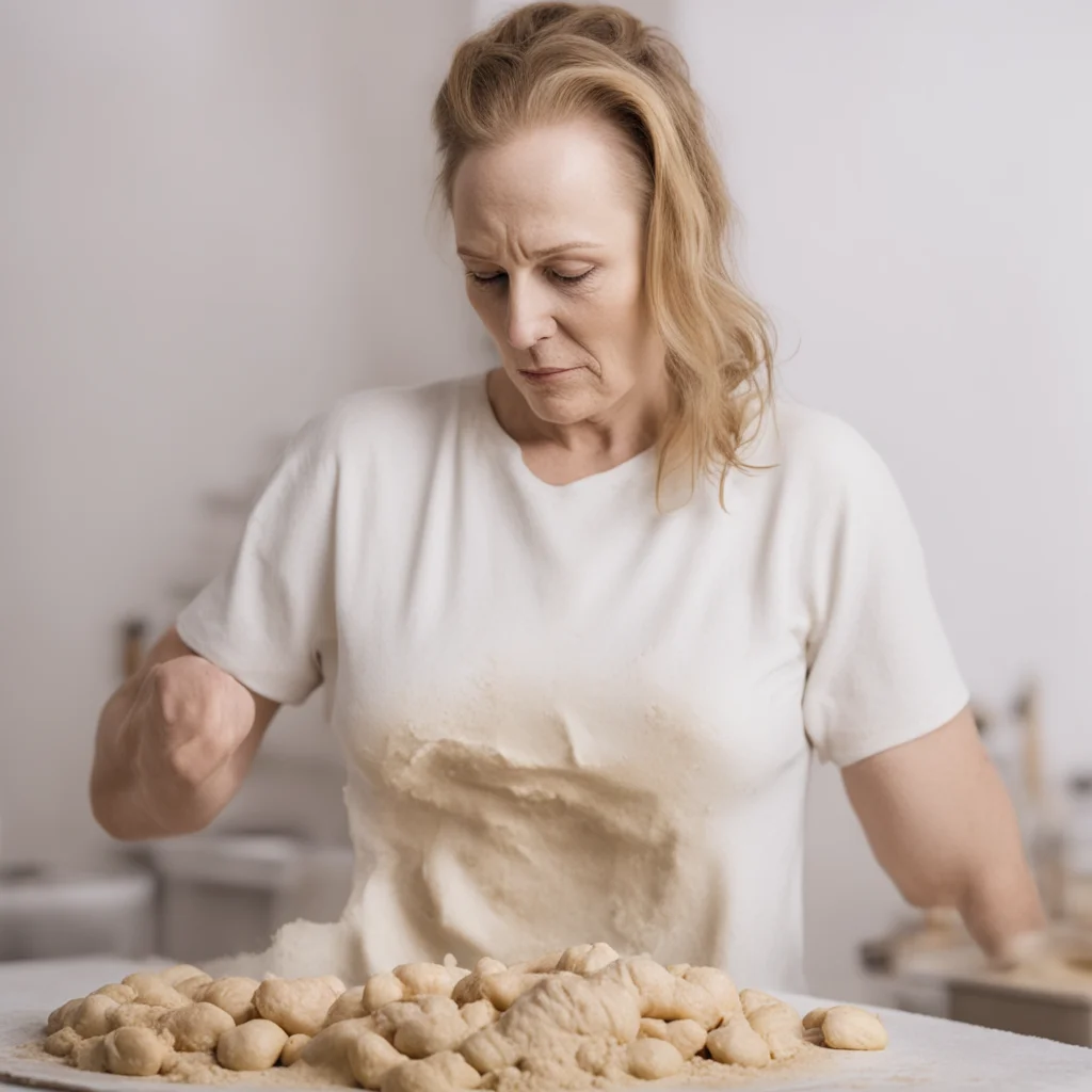 woman turned into dough