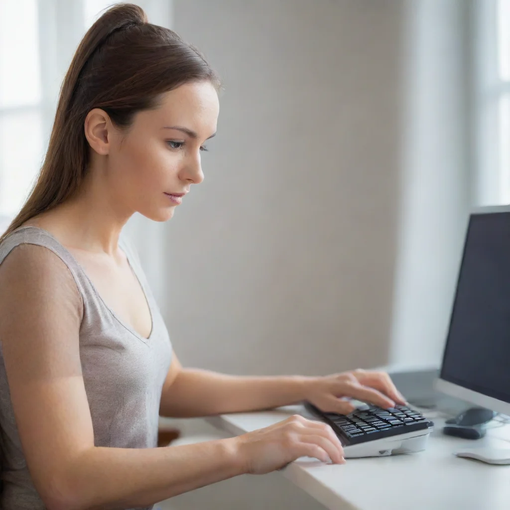woman using a computer