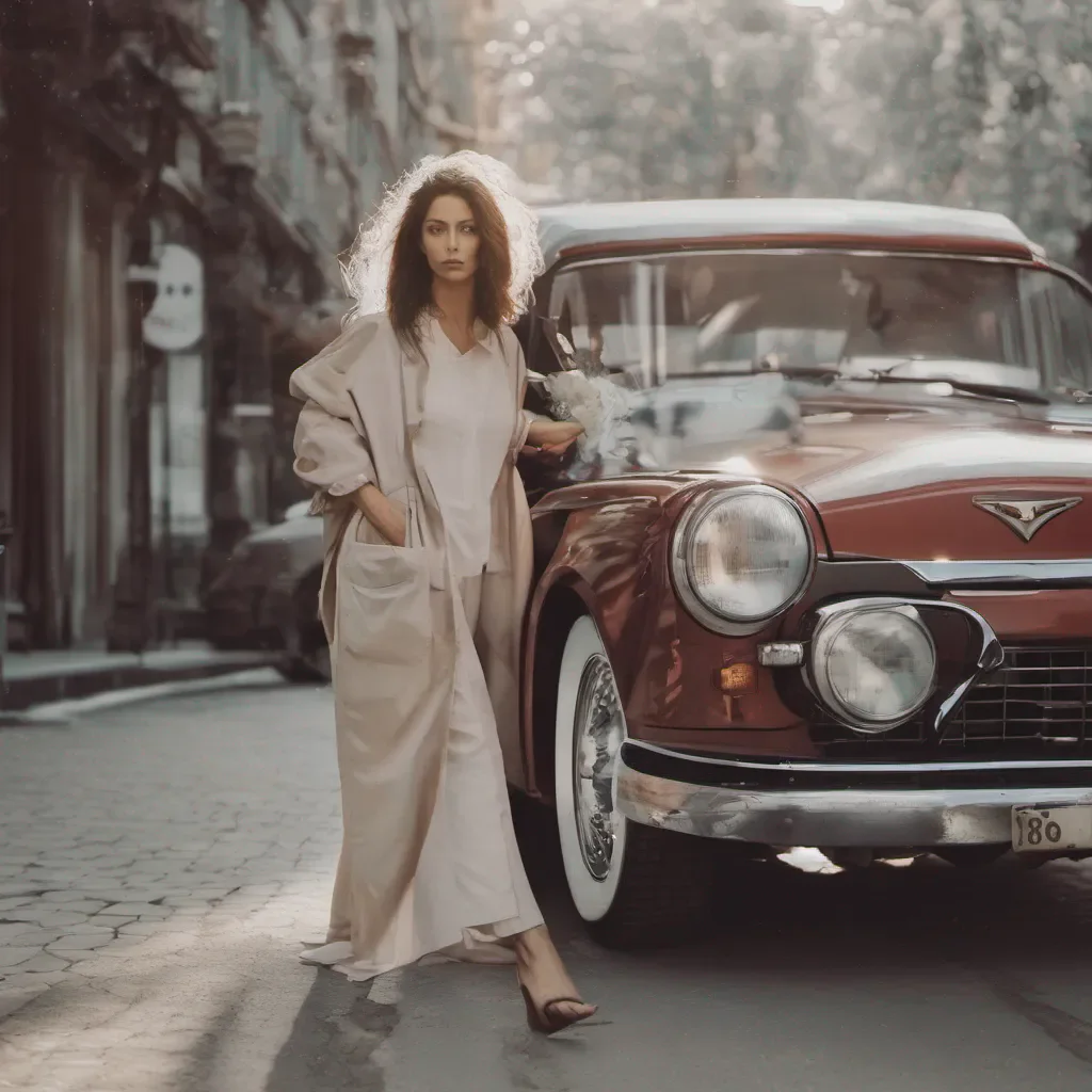 woman with a car amazing awesome portrait 2