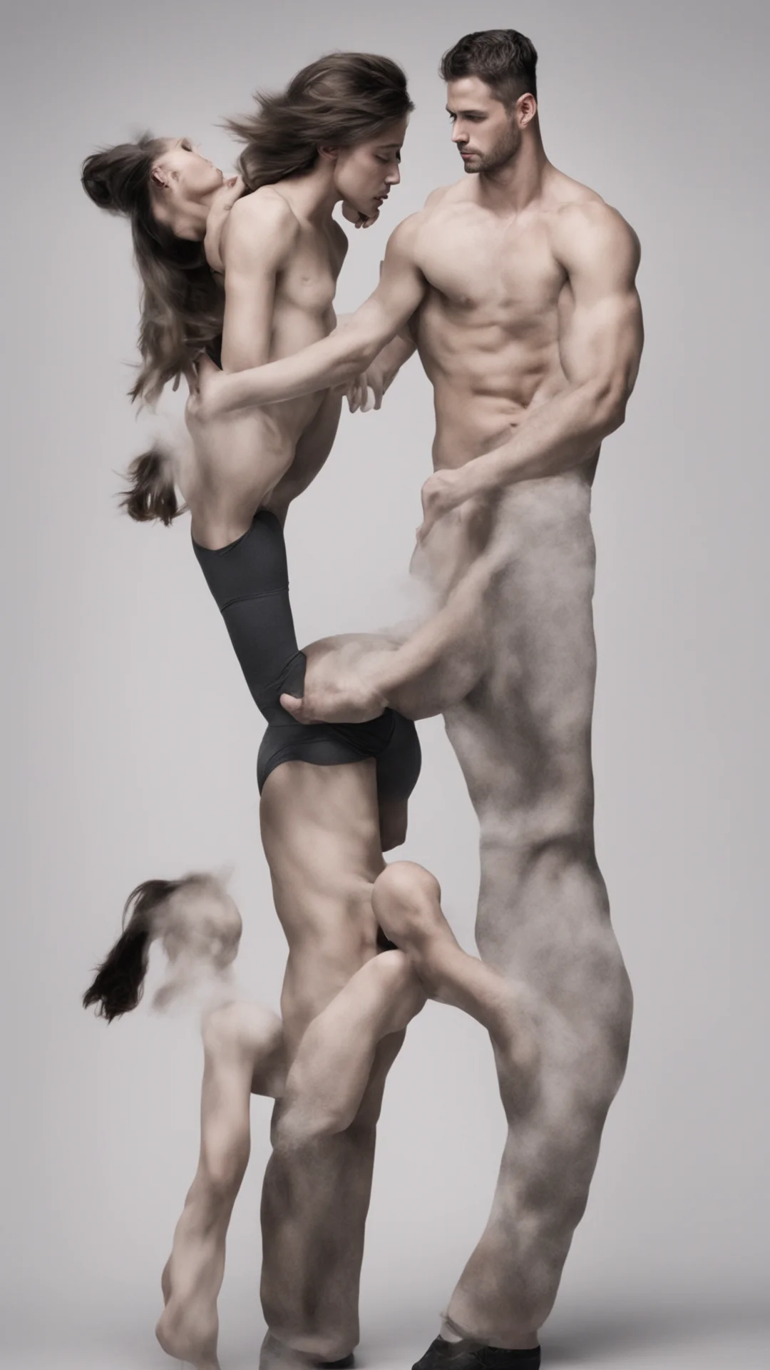 women step on men face  tall