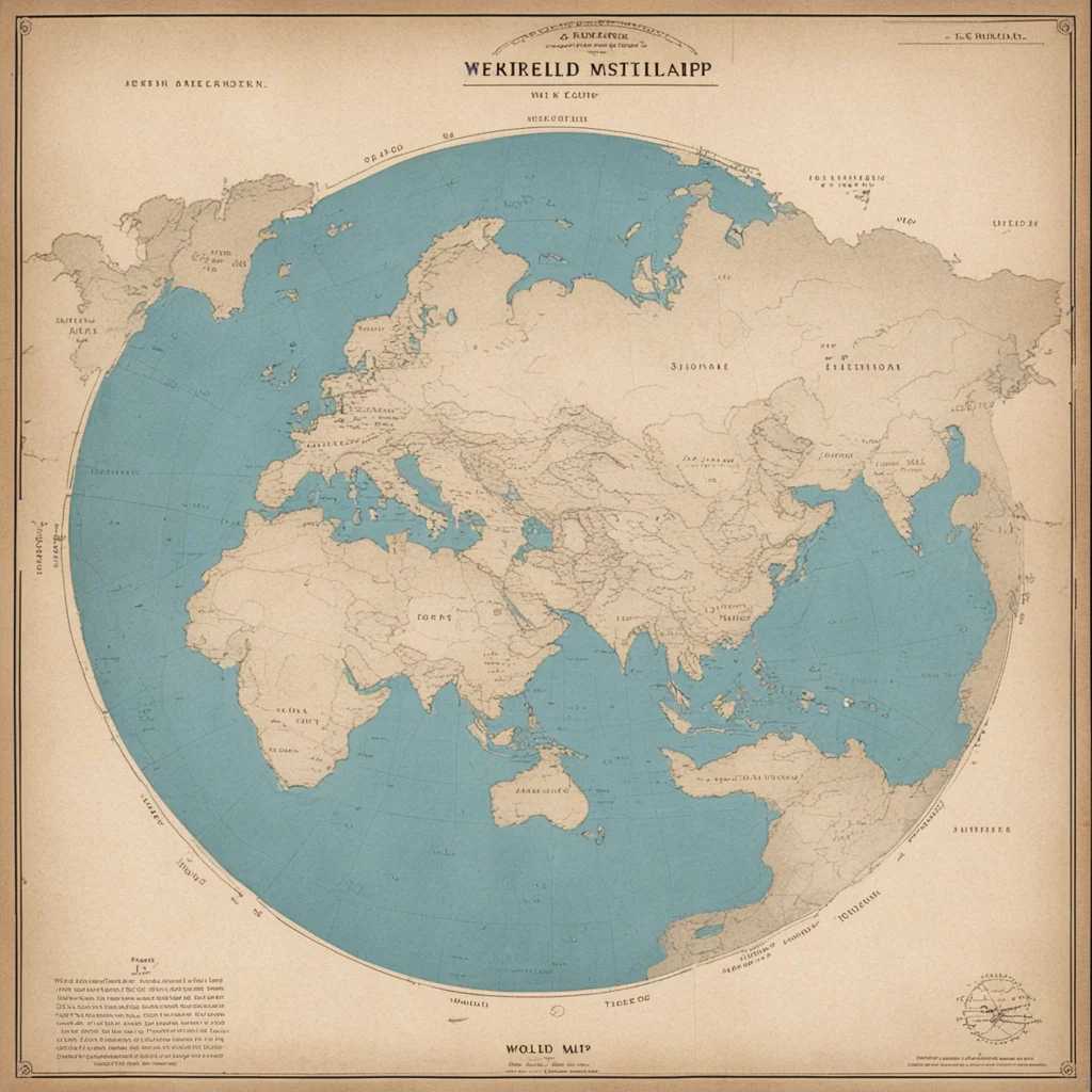 aiworld map in 1950