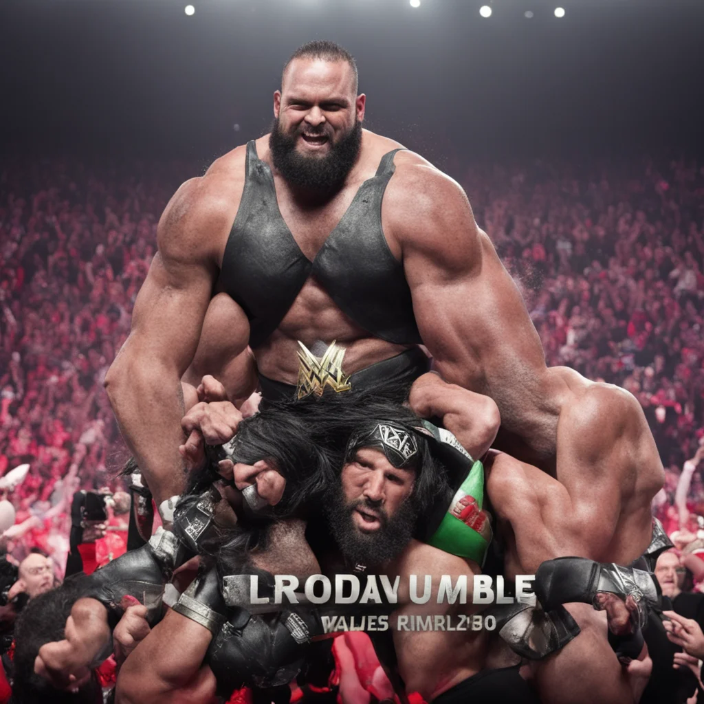 wwe royal rumble winner 2024 confident engaging wow artstation art 3