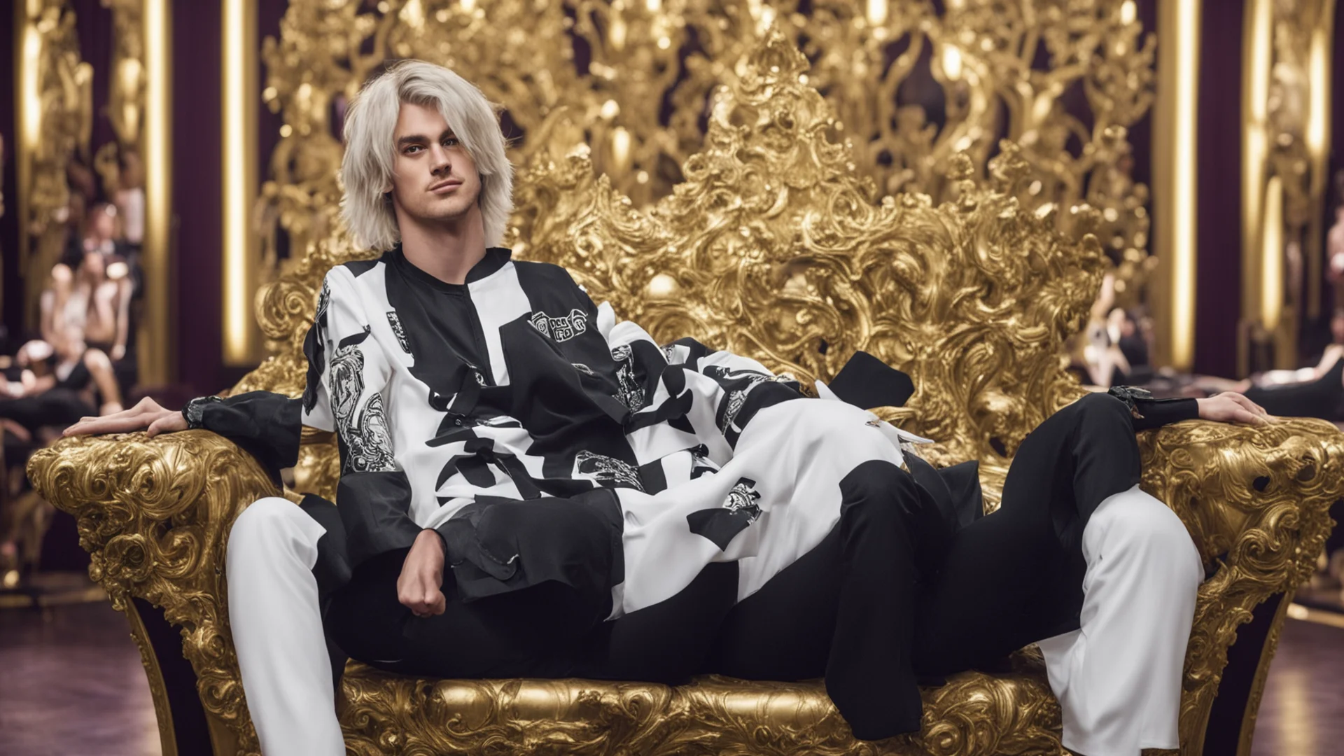 xqc sitting on s casino throne wide