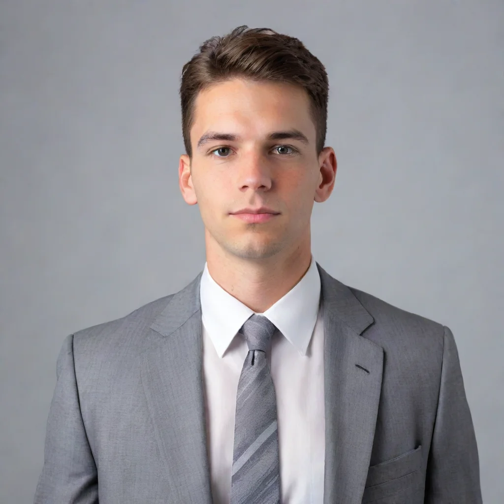 young american businessman head and sholders