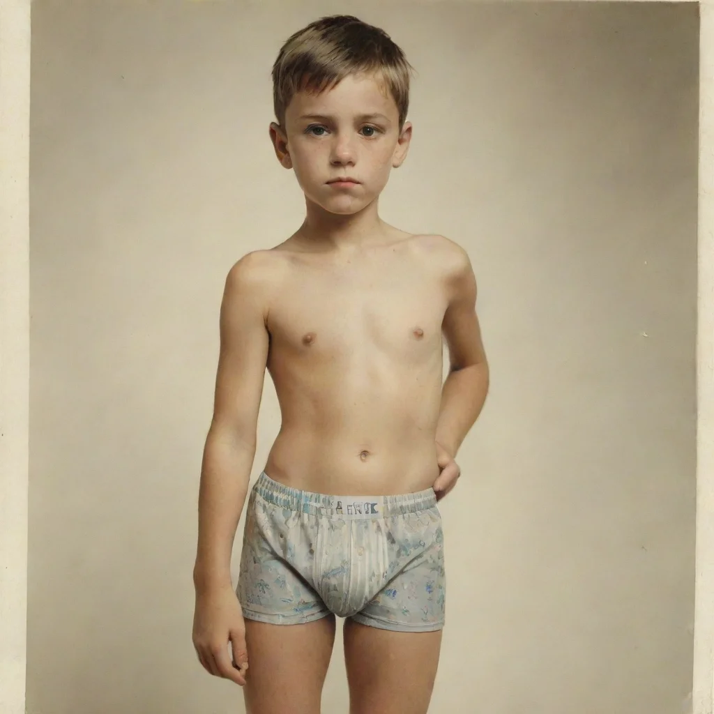 young boy in a boxer