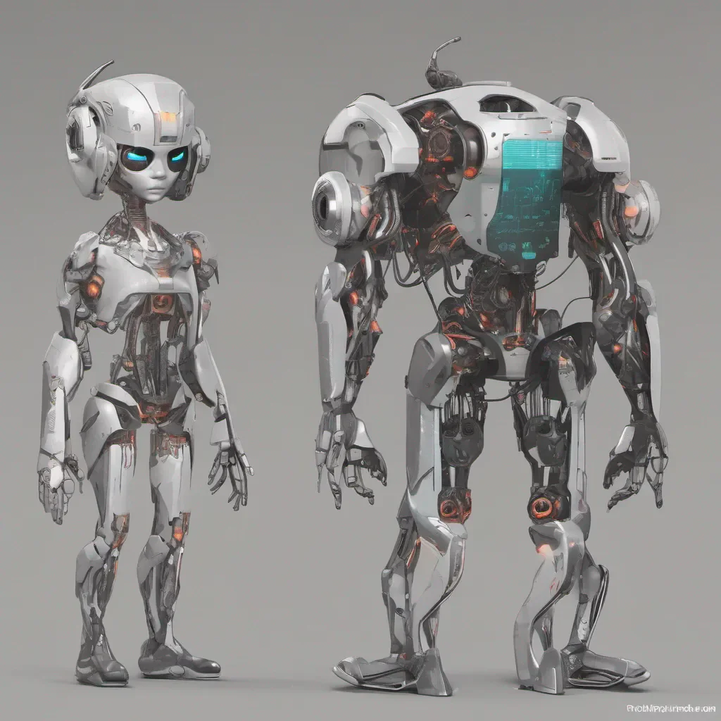 young friendly cyborg amazing awesome portrait 2