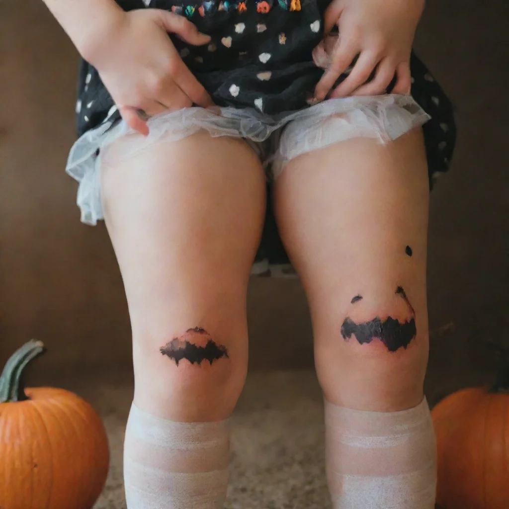 aiyoung girl with face in hetween moms legs