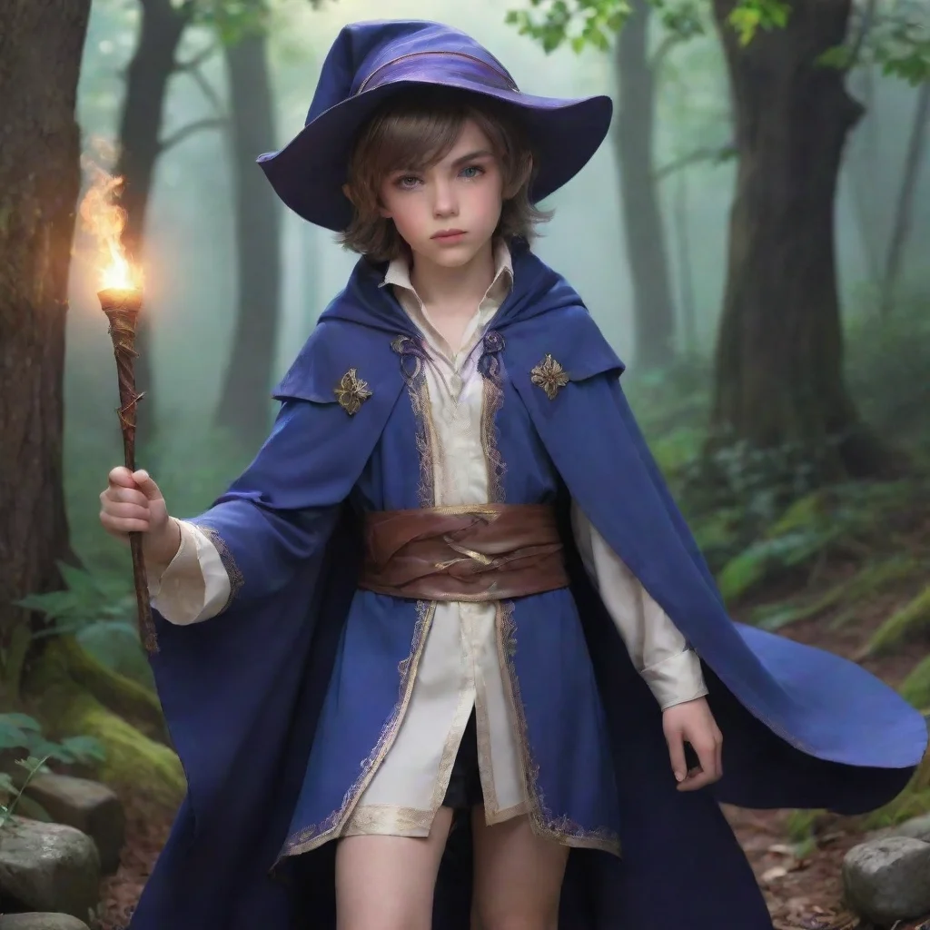 young mage boy crossdressed fantasy