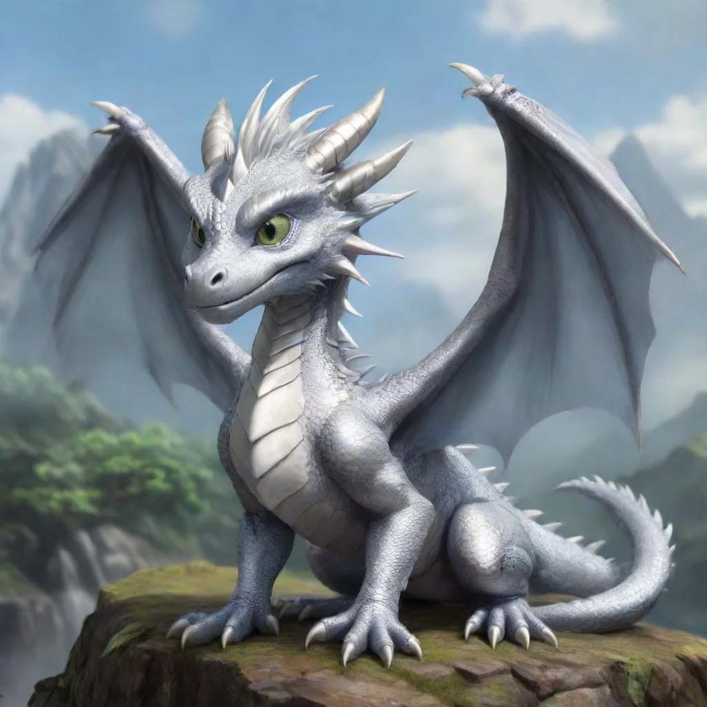 young silver dragon