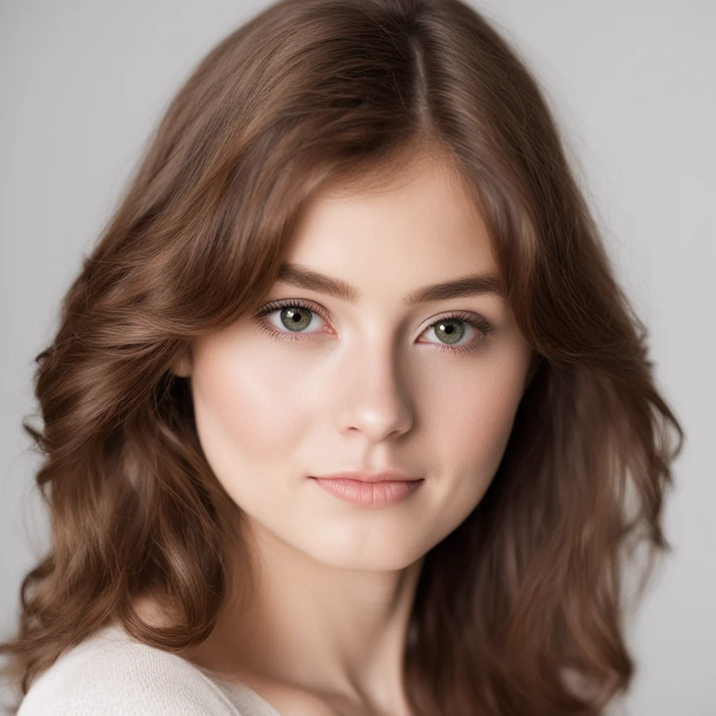 young woman with brown hair and brown eyes amazing awesome portrait 2