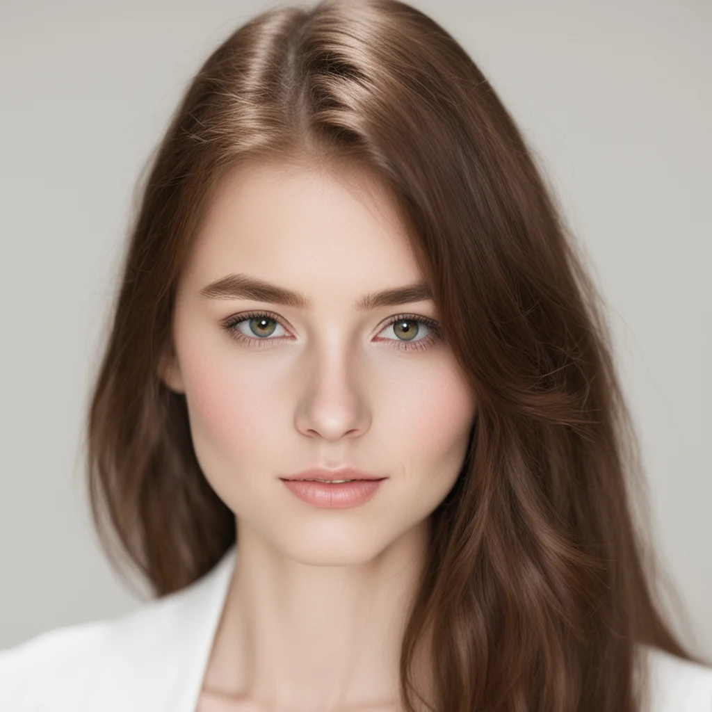 young woman with brown hair and brown eyes
