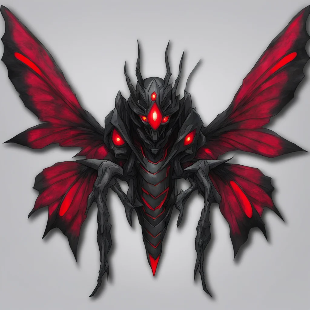 yugioh stile balck cicada with red eyes
