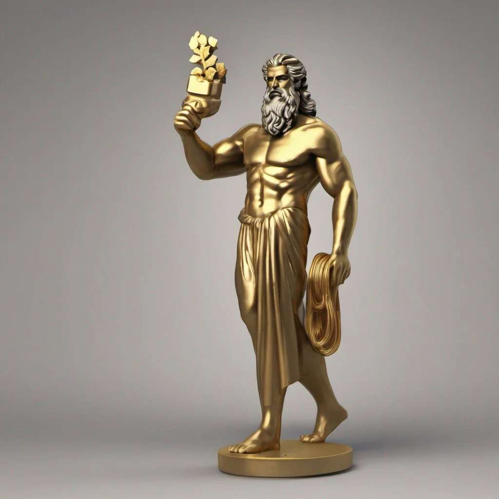 zeus holding a golden outlet good looking trending fantastic 1