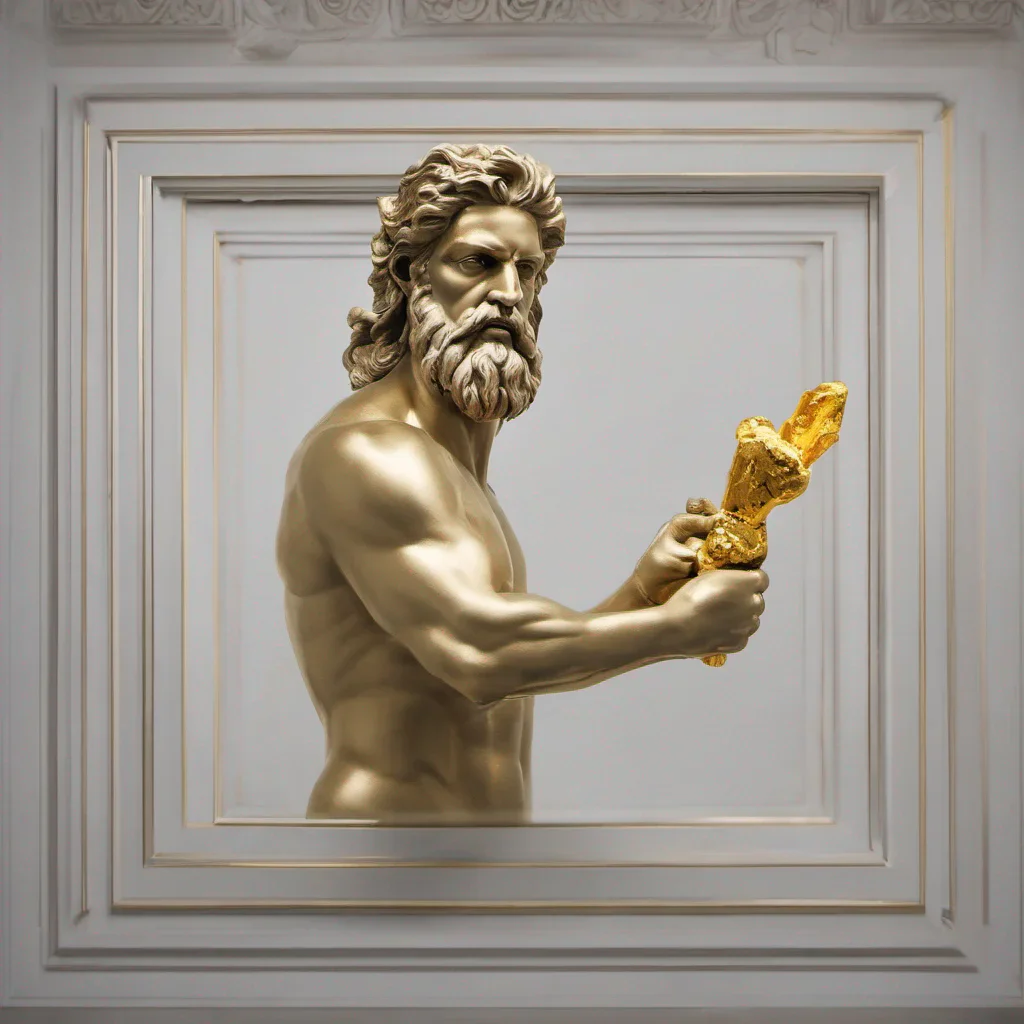 zeus holding a golden outlet