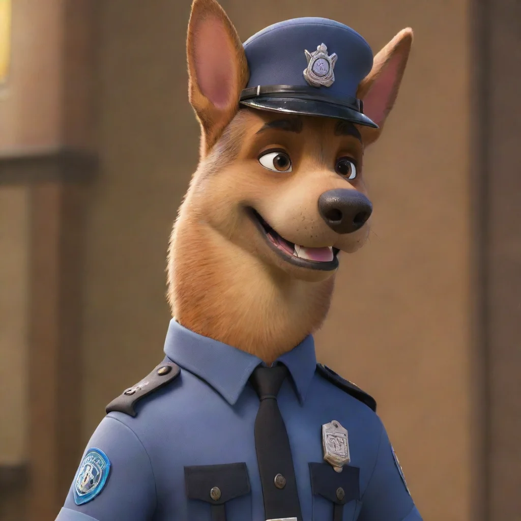 aizootopia poice officer german shepherd