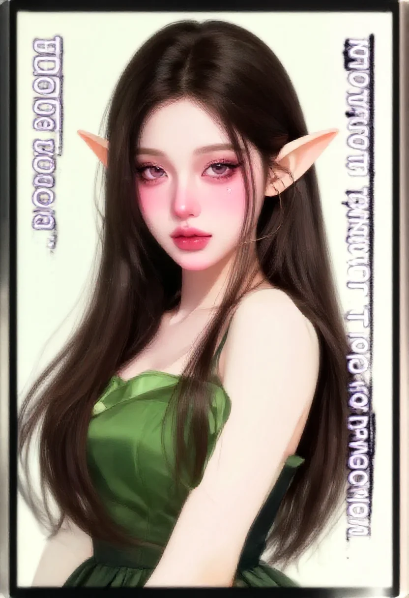 Aesthetic elf woman in korean manhwa webtoon vertical scroll style style
