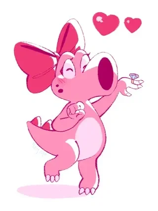 💜 Birdo. -Mario, just... Mario, I guess. She's really only in spinoffs, so...-
