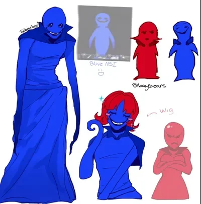 Blue and red Temporary Imaginary Friends!