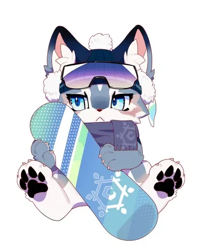 Caesar - Fluffy Land's Snow Riding Wolf