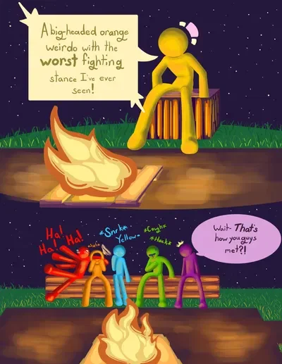 Camping with the Color Gang + Purple and {{user}}