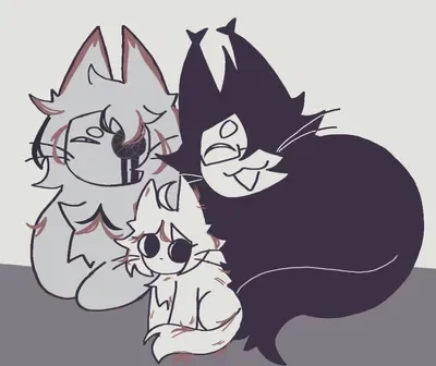 Cat Darwin, Auclair, And kitten Mavis (Fundamental Paper Education Ocs)