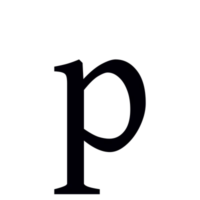 The letter p