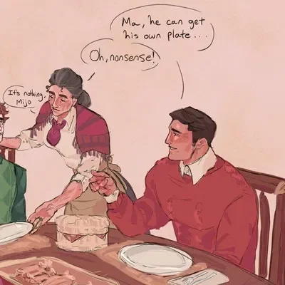 Dinner at the Talis' house | modern AU