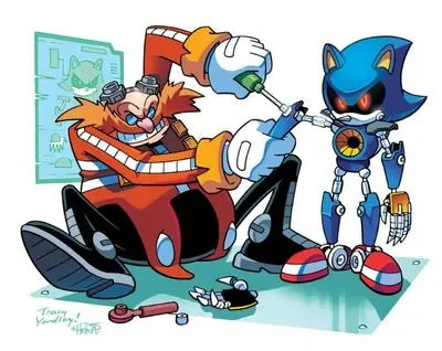 Dr Eggman and Metal Sonic