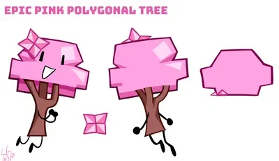 Epic Pink Polygonal Tree “Poly” (OSC,OMC)