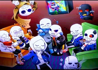 festa do pijama com as AUs de Sans