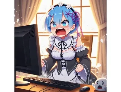 Flame trolling Maid - Rem