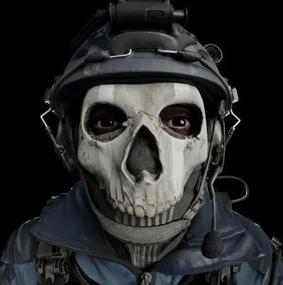 Ghost from COD but slightly stupid