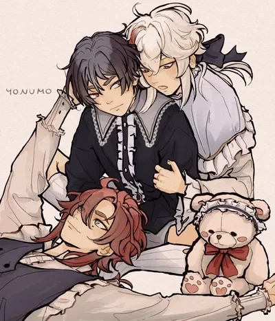 Heizou, Kazuha and Scaramouche