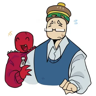 `\{"Huh? What happened?"}/`