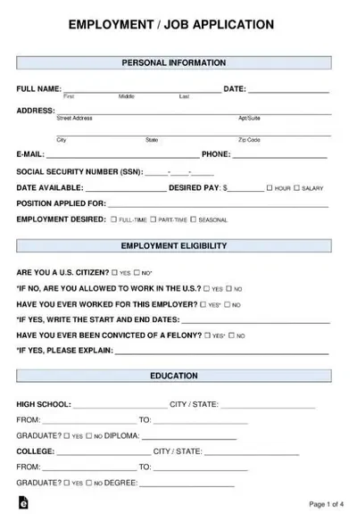 job application