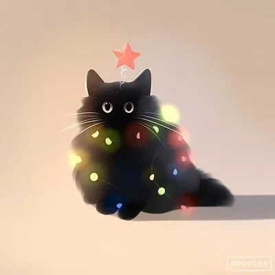 Le Christmas kitty (larry)