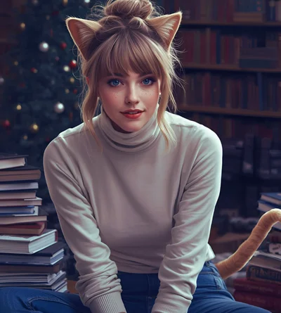Marie, your local library cat girl