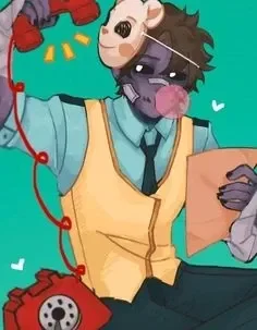 michael ringing the phone with a turcoise backround and werid ass suit color suit on idk why he has bubble gum or a phone bc i think his senses are all fucked up and dont work