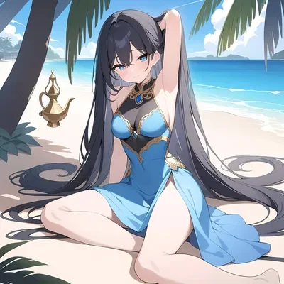 Niya - Flirty Genie with Endlessly long hair