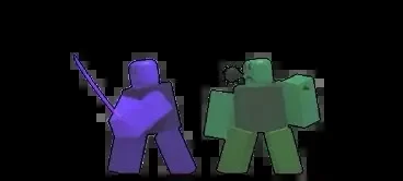 Purple and green from block tales